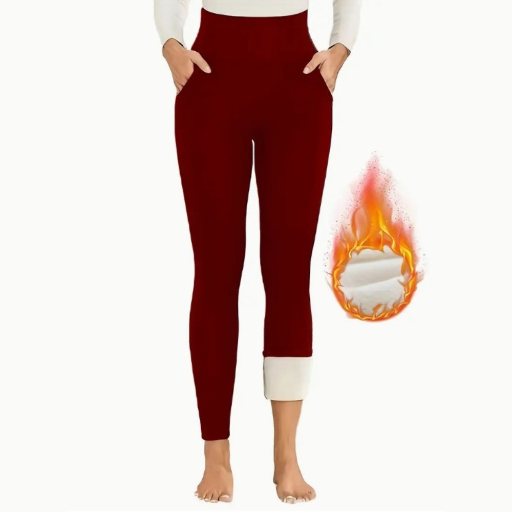 Pilates Yoga Legging - เลกกิ้งแฟชั่นเอวสูงผ้าฟลีซ ยืดหยุ่น กระชับรูปร่าง ผ้ากำมะหยี่หนา กันหนาว อุ่น