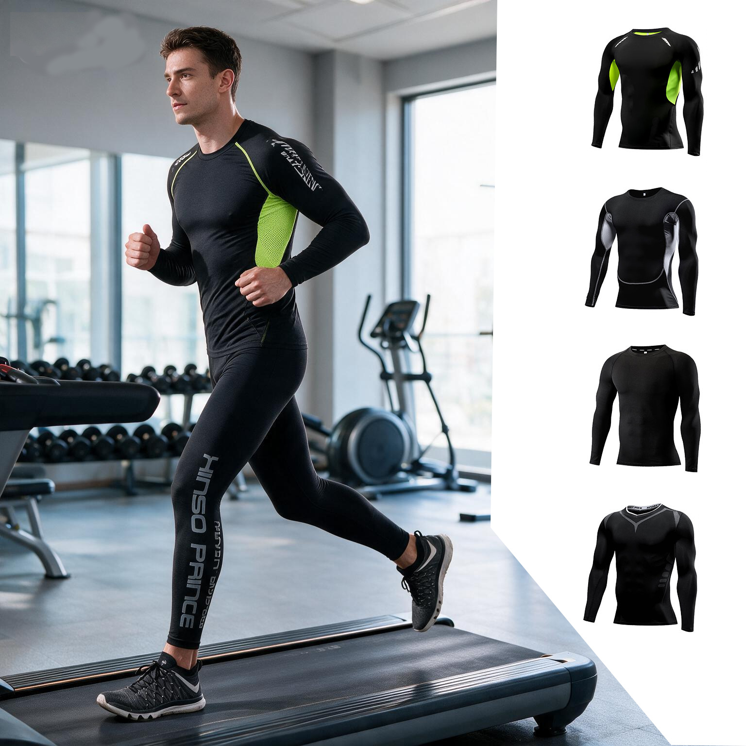 Pilates Yoga Set - ชุดกีฬาบีบรัดรูปสำหรับผู้ชายปี 2026, ชุดโยคะกีฬาฝึกซ้อมแบบยืดหยุ่น, ชุดออกกำลังกายฟิตเนสสำหรับวิ่งจ๊อกกิ้งและกีฬาในยิม