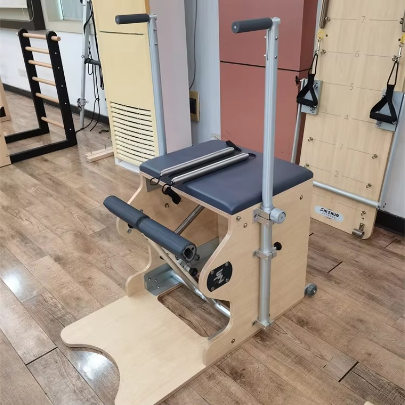Home Pilates Yoga - ชุดอุปกรณ์ออกกำลังกายสำหรับใช้ในบ้านระดับมืออาชีพ YTYIN | เครื่องปฏิรูปกายแบบพิลาทิสทำจากไม้โอ๊ค, เก้าอี้วันด้าสำหรับโยคะและการออกกำลังกาย