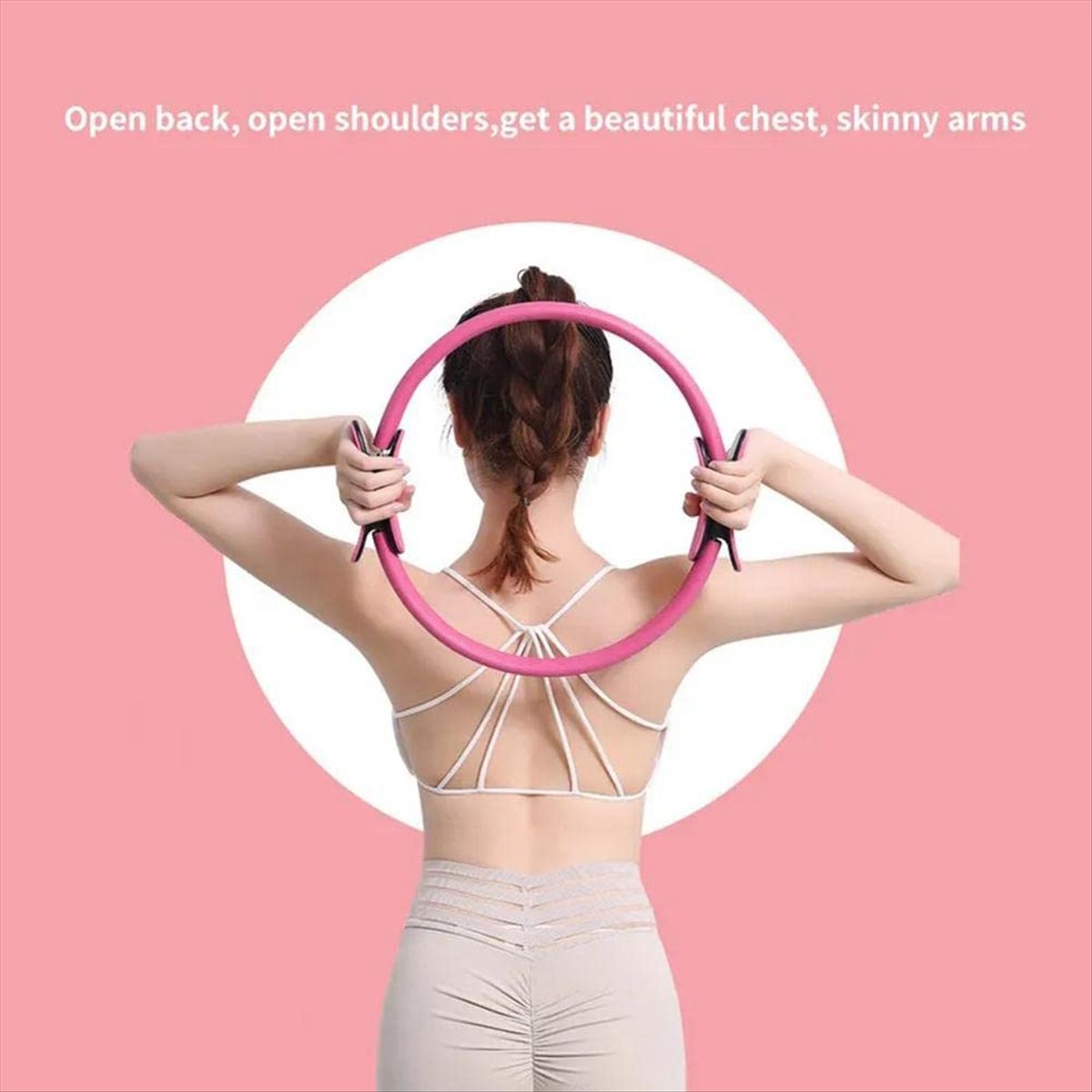Pilates Yoga Weight Loss - วงแหวนพิลาทิส ABPF สำหรับบริหารและกระชับต้นขาด้านในและด้านนอก วงแหวนโยคะพิลาทิสสำหรับหน้าท้องและขา ช่วยลดน้ำหนัก