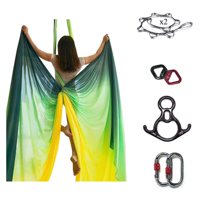 เปลโยคะลอยฟ้าแบบไล่เฉดสี ทนทาน - Aerial Silk Hammock บทวิจารณ์และราคา