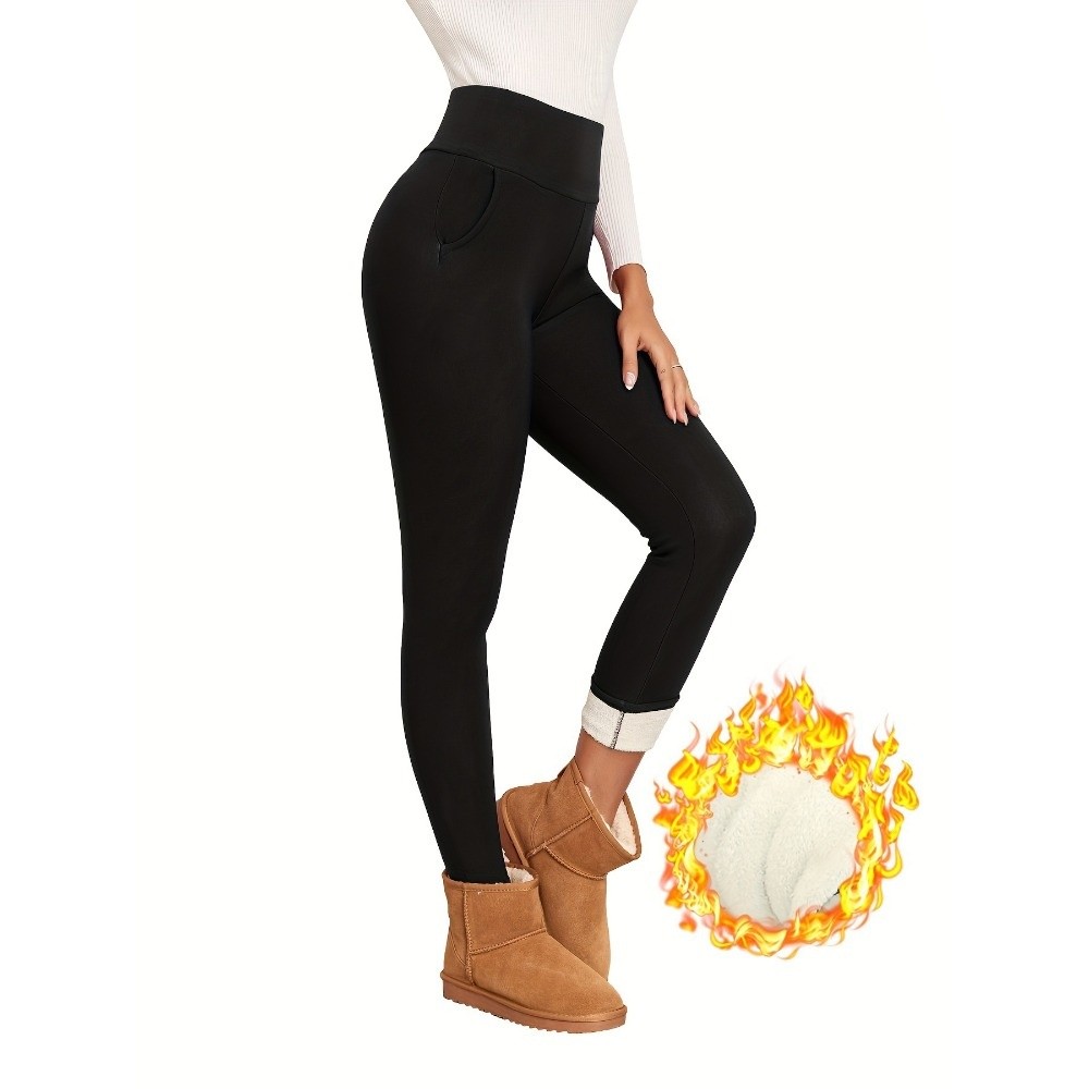 เลกกิ้งแฟชั่นเอวสูงผ้าฟลีซ ยืด - Pilates Yoga Legging บทวิจารณ์และราคา