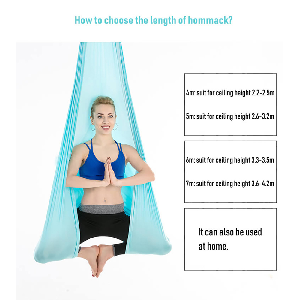 ชิงช้าโยคะทางอากาศ 4/5/6/7 เมต - Aerial Silk Hammock บทวิจารณ์และราคา